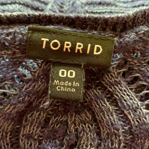 Torrid Blue Knit Sweater Cardigan! EUC! Size 00X - Picture 7 of 8